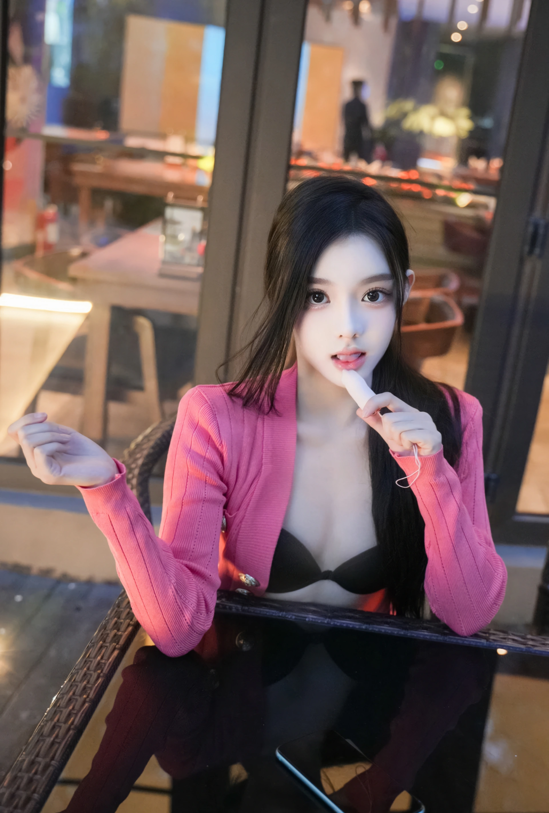 001.龙雪儿 – 内购无水印 NO.8091 红衣牛仔裤 1